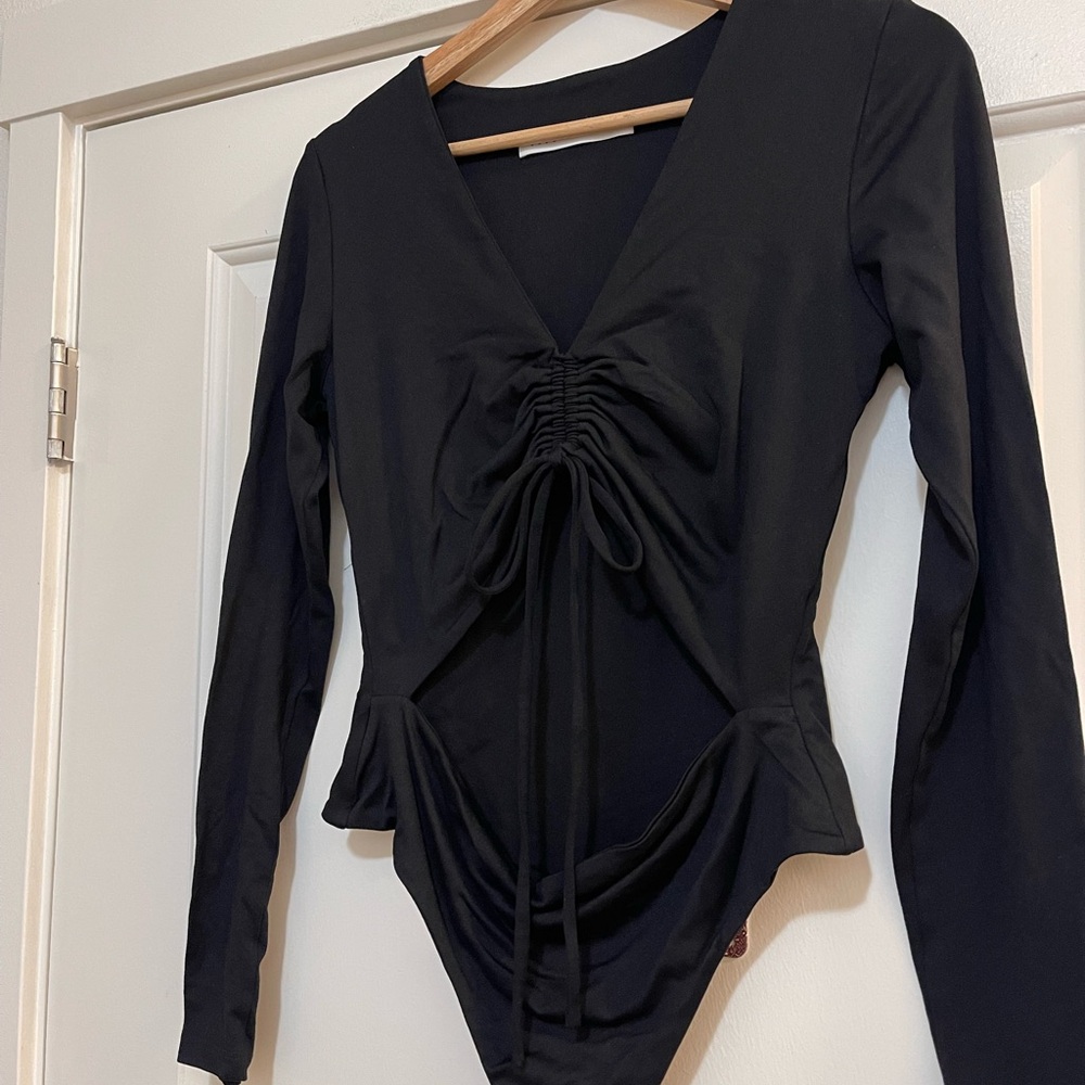 Susana Monaco Revolve Drawstring Front Bodysuit - image 4